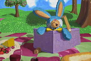 Brent Estabrook, Picnic in the Park, 2024 contemporary Works on Paper by the American Artist.