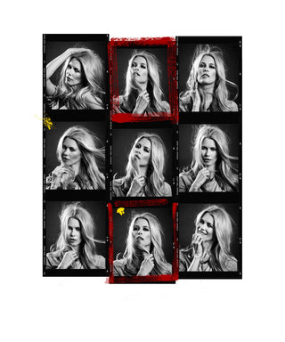 Andy Gotts, Claudia Schiffer Contact Sheet, 2013 contemporary Print by the British Artist.