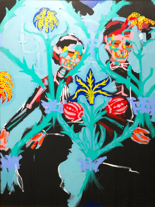 Bradley Theodore, Flowers in the Attic, 2016 contemporary Painting by the Caribbean Artist.