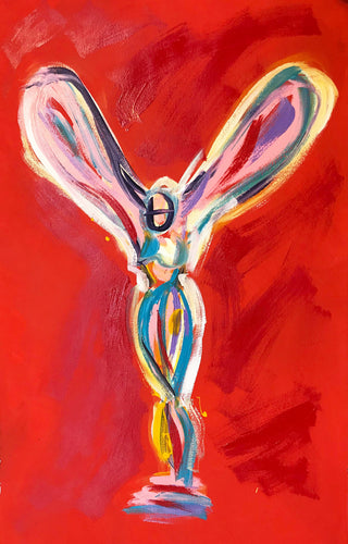Bradley Theodore, Skull of Ecstasy (Red), 2017 contemporary Works on Paper by the Caribbean Artist.