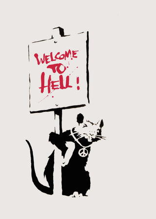 Banksy, Welcome to Hell - Red (Unsigned), 2004 contemporary Print by the British Artist.