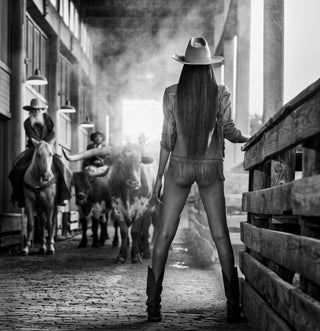 David Yarrow, The Cow Whisperer, 2024 contemporary Print by the British Artist.