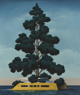 Zhou Song, Sailboat Tree, 2025 contemporary Painting by the Chinese Artist.
