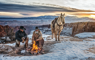 David Yarrow, Blazing Saddles, 2021 contemporary Print by the British Artist.