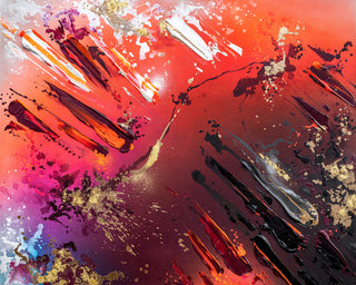 Mikael B, Glowing Embers #2, 2023 contemporary Painting by the Danish Artist.