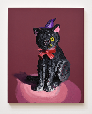 Brent Estabrook, Black Cat with a Hat, 2023 contemporary Print by the American Artist.