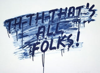 Mel Bochner, That's All Folks!, 2014 contemporary Print by the American Artist.
