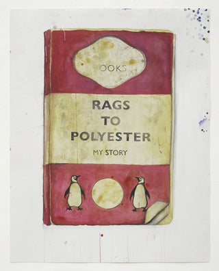 Harland Miller, Rags to Polyester, 2017 contemporary Print by the British Artist.