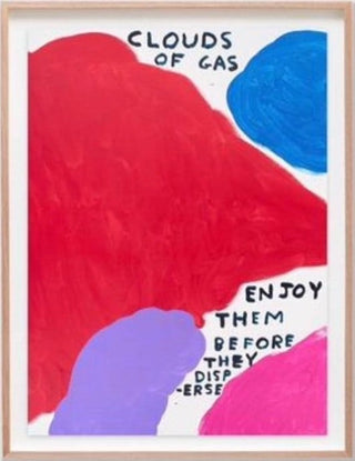 David Shrigley, Cloud of Gas, 2022 contemporary Works on Paper by the British Artist.