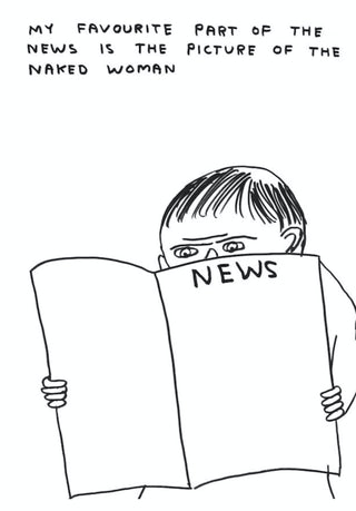 David Shrigley, Untitled (news), 2018 contemporary Works on Paper by the British Artist.