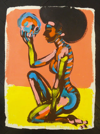 Bradley Theodore, When Adam Met Eve, 2016 contemporary Works on Paper by the Caribbean Artist.