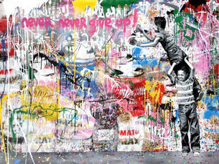 Mr Brainwash, Never Never Give up!, 2017 contemporary Print by the French Artist.
