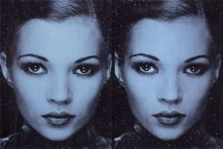 Russell Young, Kate Moss Diptych (Foxy Blue), 2013 contemporary Print by the British Artist.