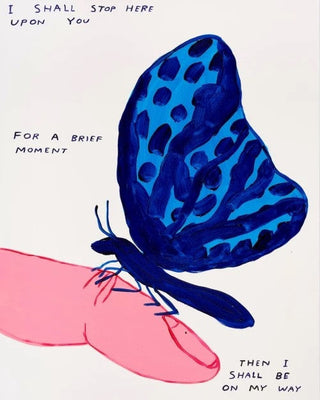 David Shrigley, Untitled (Butterfly), 2022 contemporary Works on Paper by the British Artist.