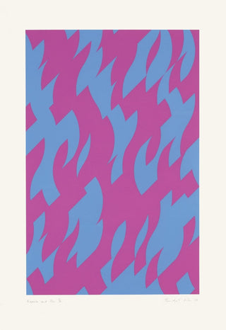 Bridget Riley, Magenta and Blue, 2002 contemporary Print by the British Artist.