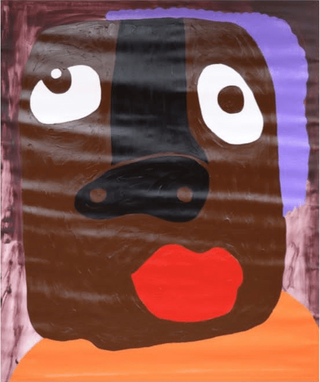 Isshaq Ismail, Adaptation 12, 2021 contemporary Painting by the Ghanaian Artist.