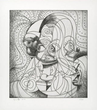 George Condo, The Insane Clown, 2019 contemporary Print by the American Artist.