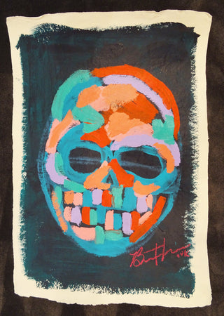 Bradley Theodore, Untitled Skull 3, 2016 contemporary Works on Paper by the Caribbean Artist.