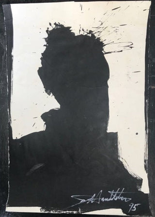 Richard Hambleton, Shadow Head Portrait, 1995 contemporary Works on Paper by the Canadian Artist.