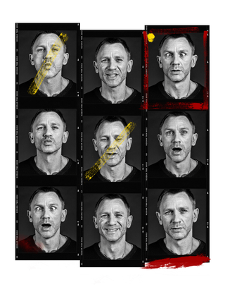 Andy Gotts, Daniel Craig Contact Sheet, 2011 contemporary Print by the British Artist.