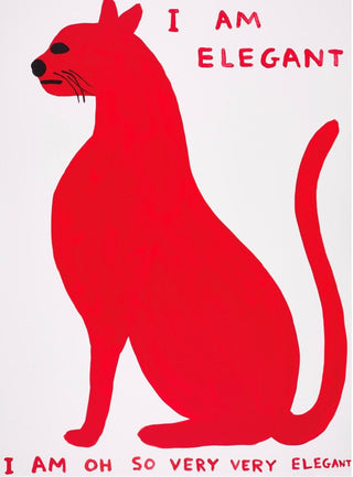 David Shrigley, I Am Elegant, 2021 contemporary Print by the British Artist.