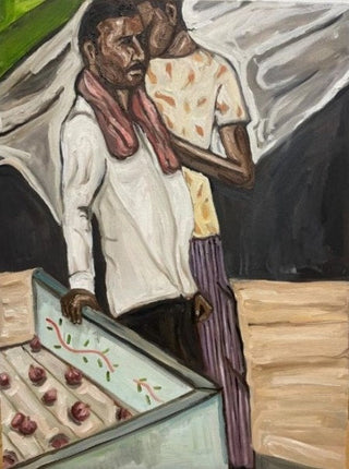 Raghav Babbar, Azad Mandi - Delhi, 2021 contemporary Painting by the British Artist.