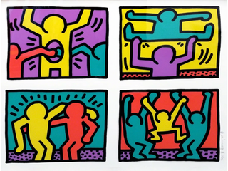 Keith Haring, Pop Shop Quad I, 1987 contemporary Print by the American Artist.
