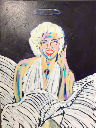 Bradley Theodore, Marilyn Commission, 2016 contemporary Painting by the Caribbean Artist.