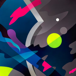 Mikael B, Night Light #1, 2023 contemporary Painting by the Danish Artist.