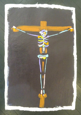 Bradley Theodore, The Crucifix, 2016 contemporary Works on Paper by the Caribbean Artist.