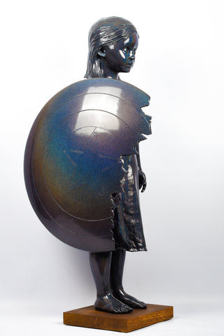 Schoony, Shield Black Prismatic, 2021 contemporary Sculpture by the British Artist.