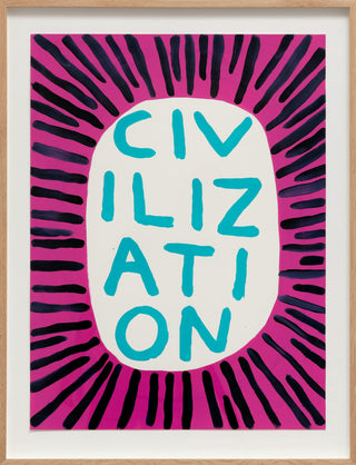 David Shrigley, Civilization, 2018 contemporary Works on Paper by the British Artist.