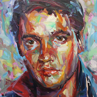 Paul Wright, Elvis Commission, 2017 contemporary Painting by the British Artist.
