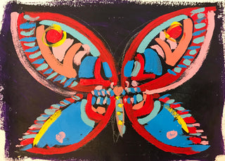 Bradley Theodore, Butterfly Red, 2016 contemporary Works on Paper by the Caribbean Artist.