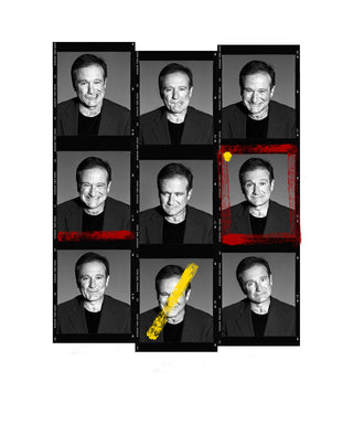 Andy Gotts, Robin Williams Contact Sheet, 2002 contemporary Print by the British Artist.