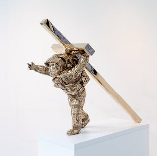 Joseph Klibansky, Leap of Faith, 2019 contemporary Sculpture by the Dutch Artist.