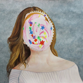 Jemima Brown, Cupcakeface 2, 2021 contemporary Works on Paper by the British Artist.