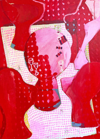Miriam Dema, Vino y Bombones, 2025 contemporary Painting by the Spanish Artist.