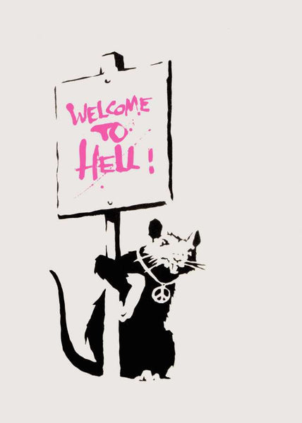 Welcome to Hell - Pink (Signed) by Banksy (2004) | Contemporary