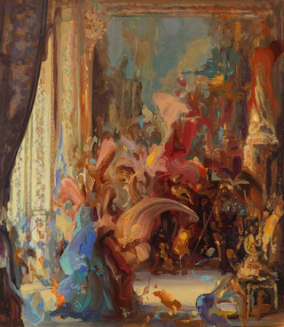 Dairo Vargas, Afternoon Assembly, 2025 contemporary Painting by the Colombian Artist.