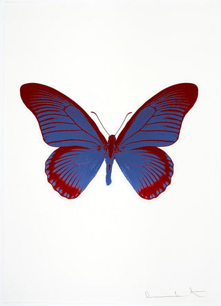 Damien Hirst, The Souls IV - Frost Blue/Chilli Red, 2010 contemporary Print by the British Artist.
