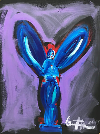 Bradley Theodore, Skull of Ecstasy Violet, 2017 contemporary Works on Paper by the Caribbean Artist.
