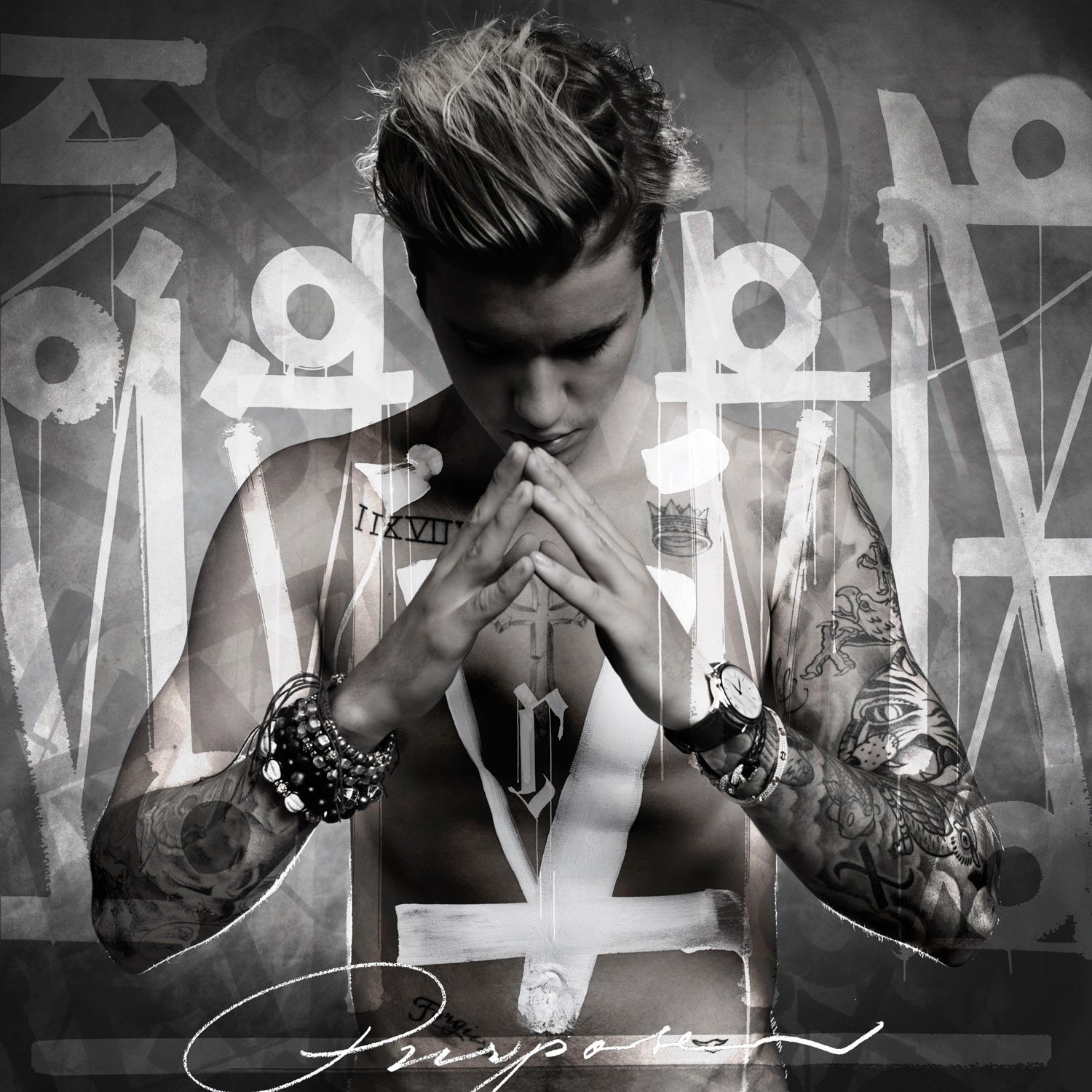 Album cover design artwork from the Retna Justin Bieber collaboration
