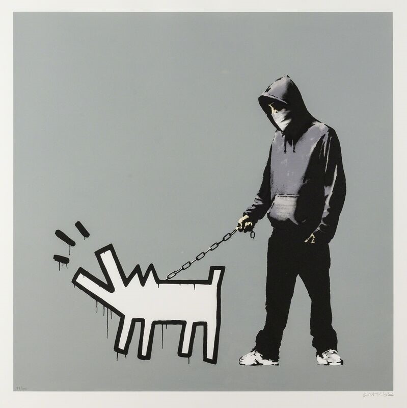 For those looking to buy limited edition prints online, this Banksy print, titled Choose Your Weapon (Silver) (Signed) (2010), Edition of 25, is an excellent choice.