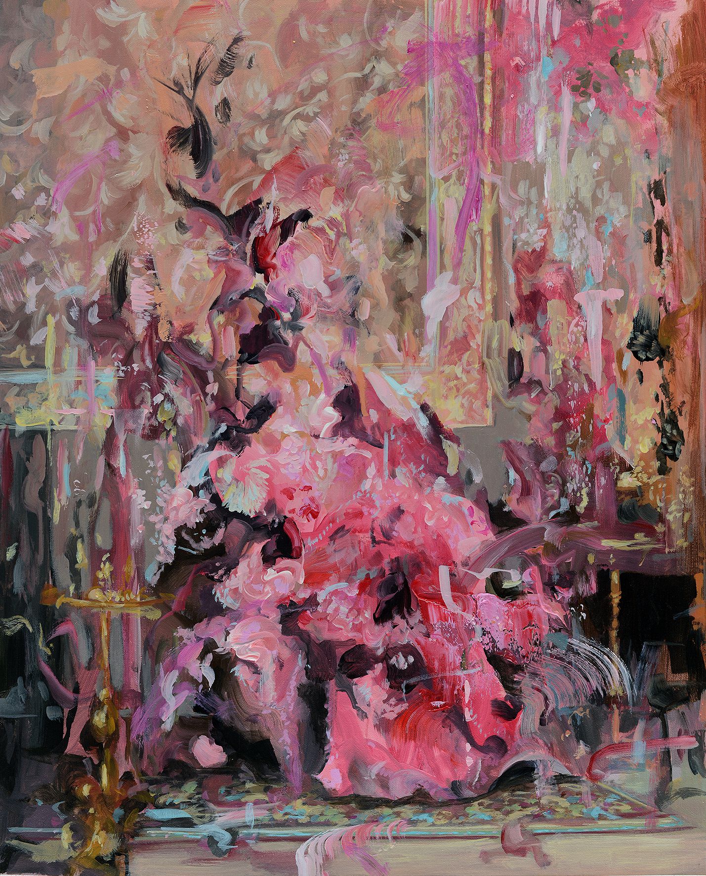 What is abstract art if not these emotive, dreamlike swirling textures of Inner Grace (2025), by Dairo Vargas, which conjure memory and suggest form.
